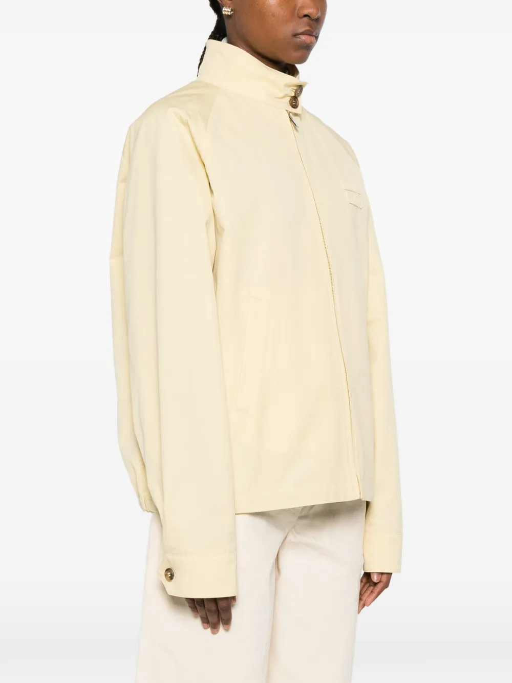  Miu Miu Logo-lettering Jacket - Yellow 