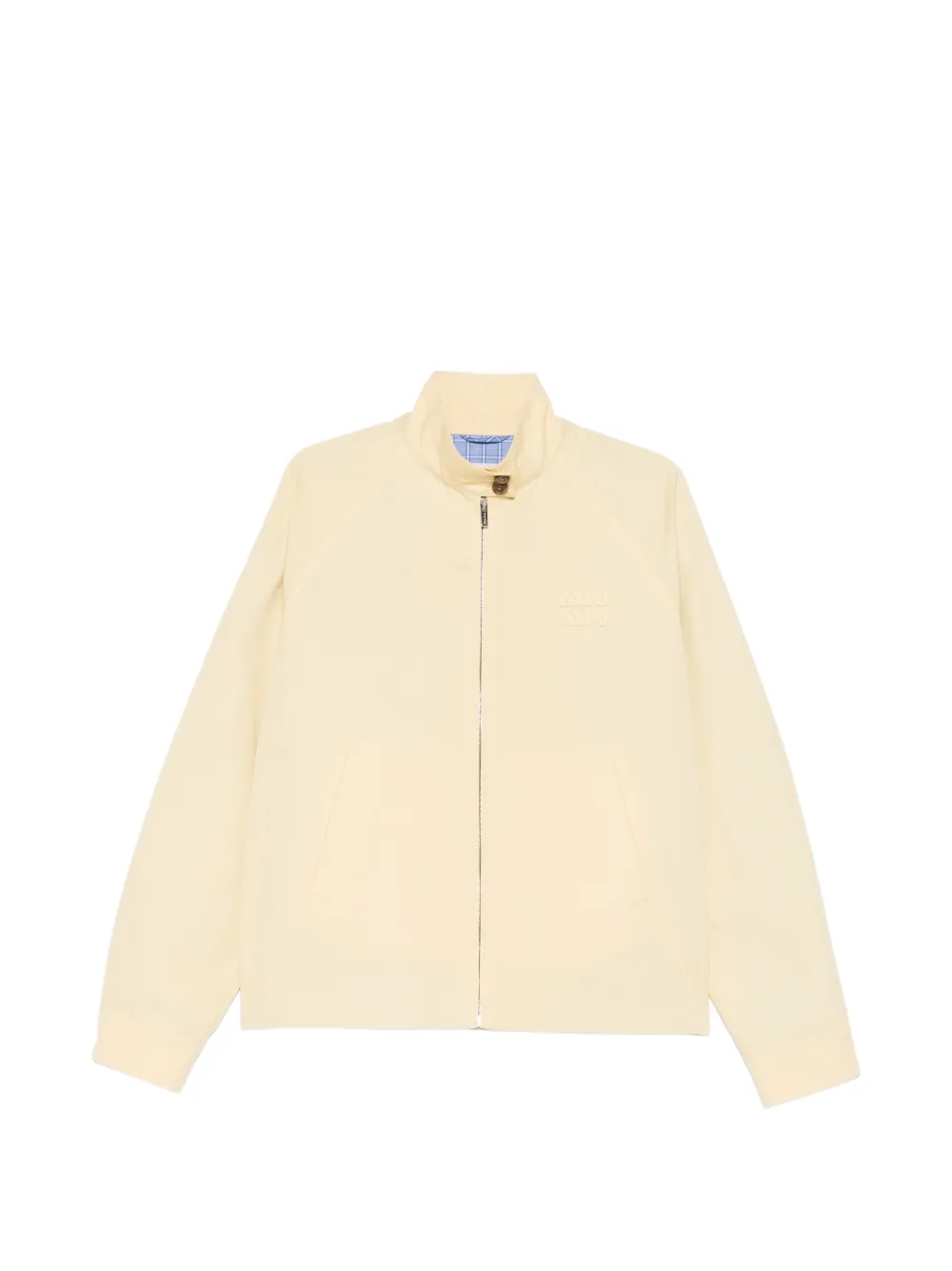 Miu Miu logo-lettering jacket - Giallo