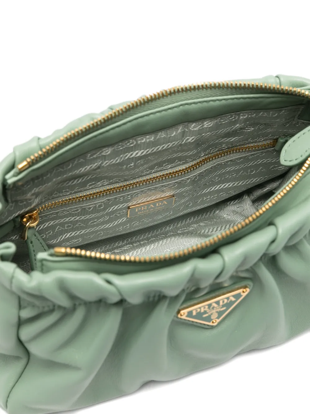 Prada Shopper met logo Groen