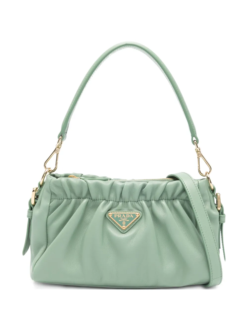 Prada Borsa tote con logo - Verde