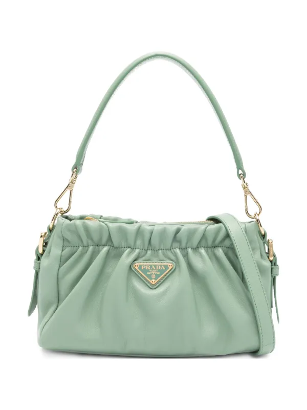 Prada Triangle-logo Tote Bag in Green