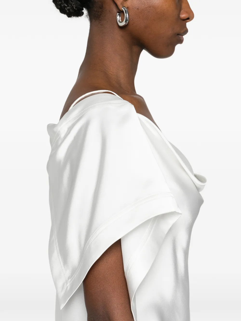 IRO Thiana asymmetrische midi-jurk Wit