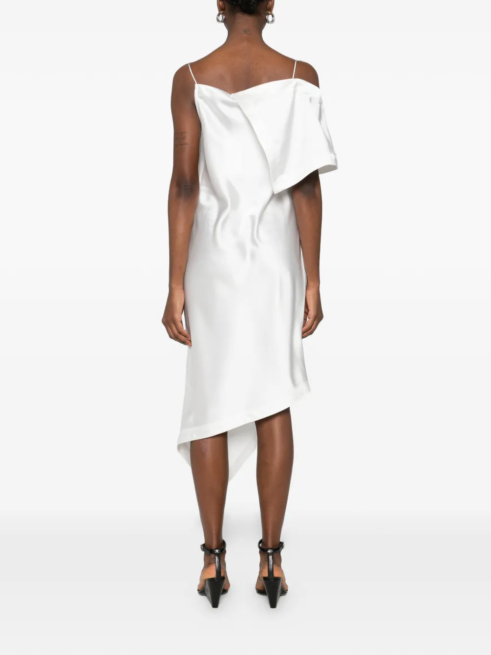 IRO Thiana asymmetrische midi-jurk Wit