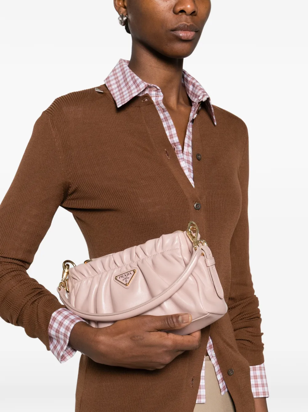  Prada Triangle-logo Tote Bag - Pink 