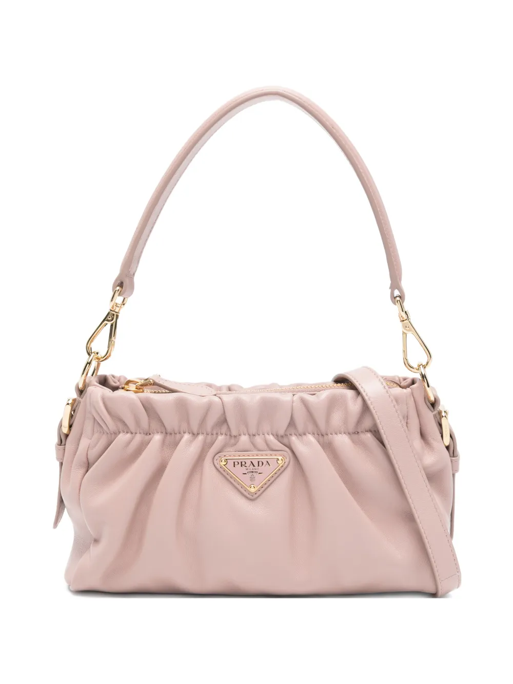 Prada triangle-logo tote bag - Rosa