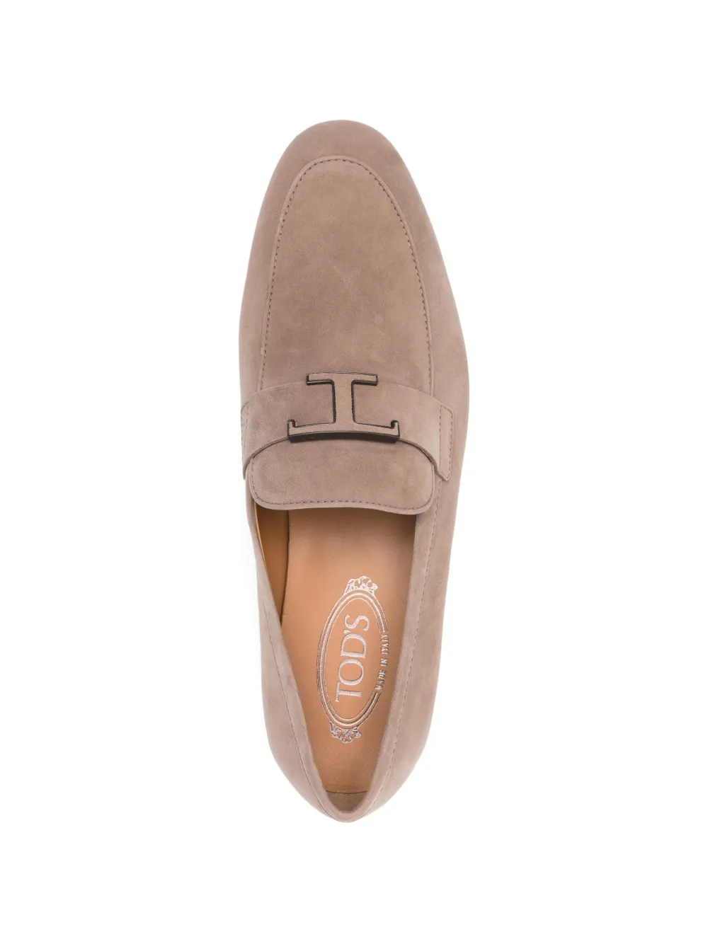 Tod's Loafers met logoplakkaat Beige