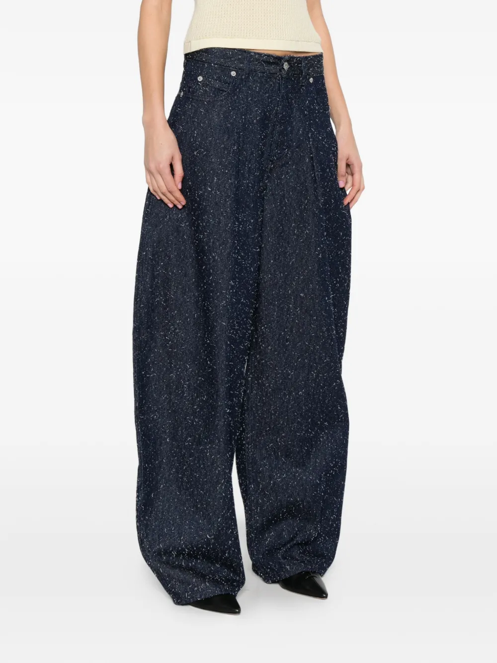  Jacquemus Speckled Denim Jeans - Blue 