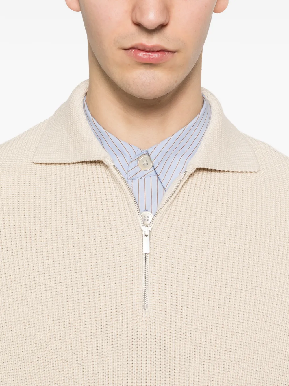 Lardini Polotrui met halve rits Beige
