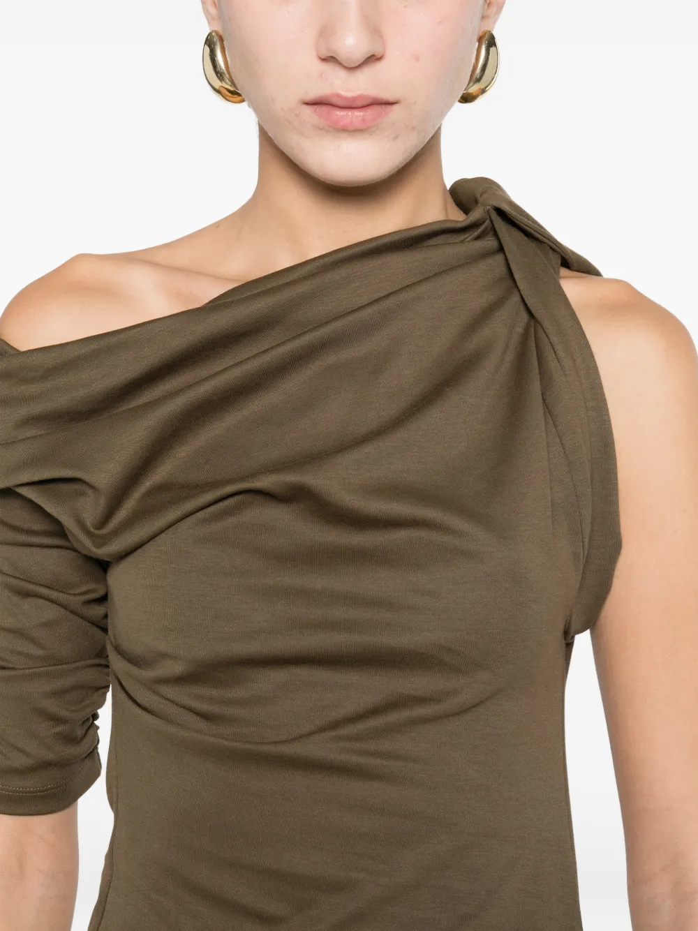 Jacquemus The Drapeado mini-jurk Bruin