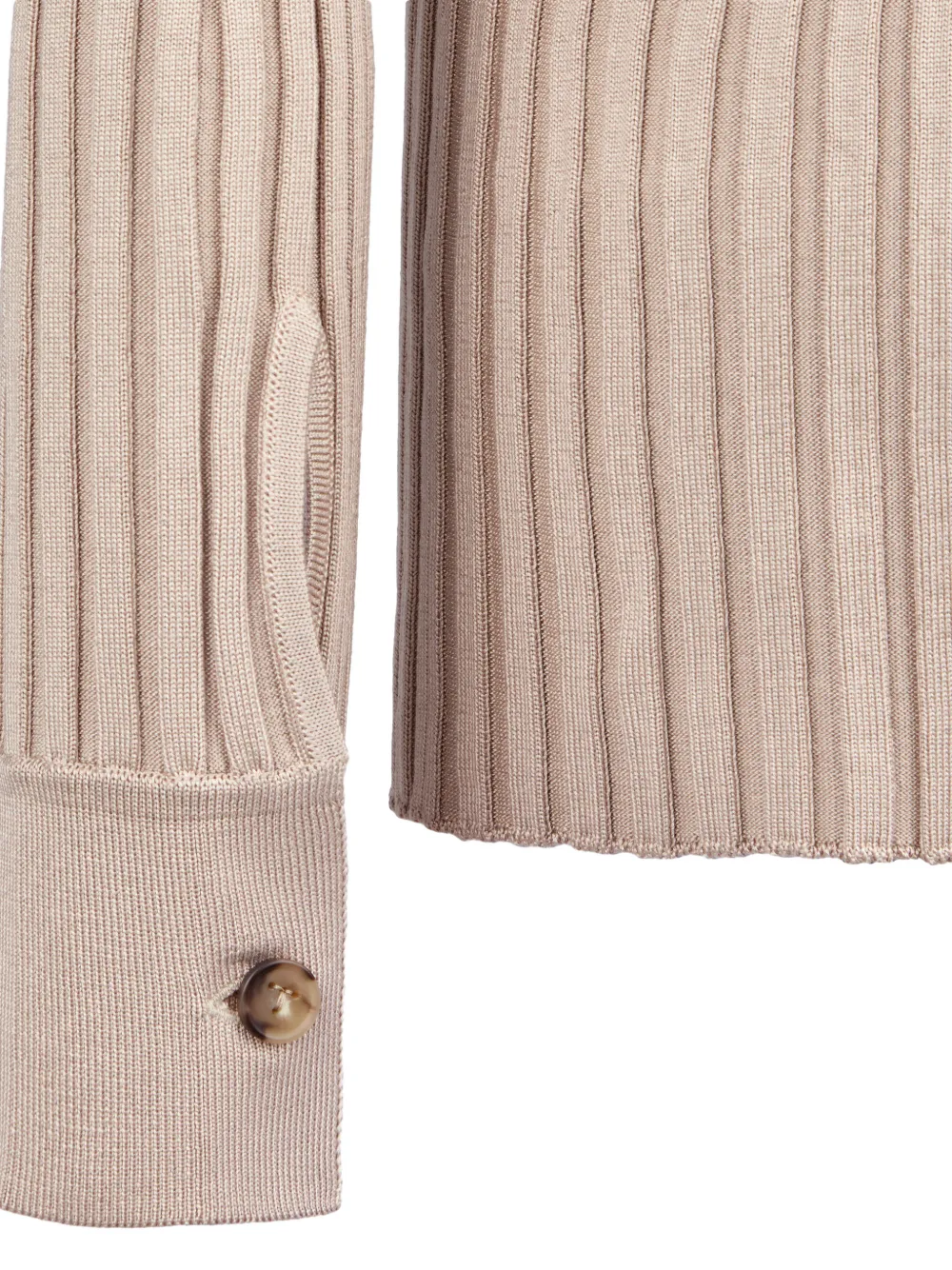 Tod's Geribbeld vest met borstzak Beige