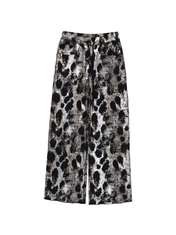 R13 Leopard-print Sweatpants in Black