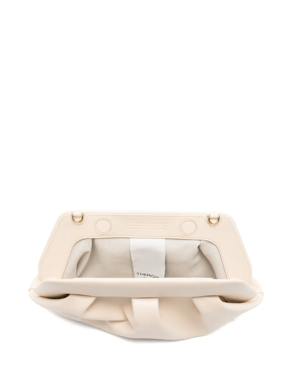 Themoirè Bios clutch met ruches Beige