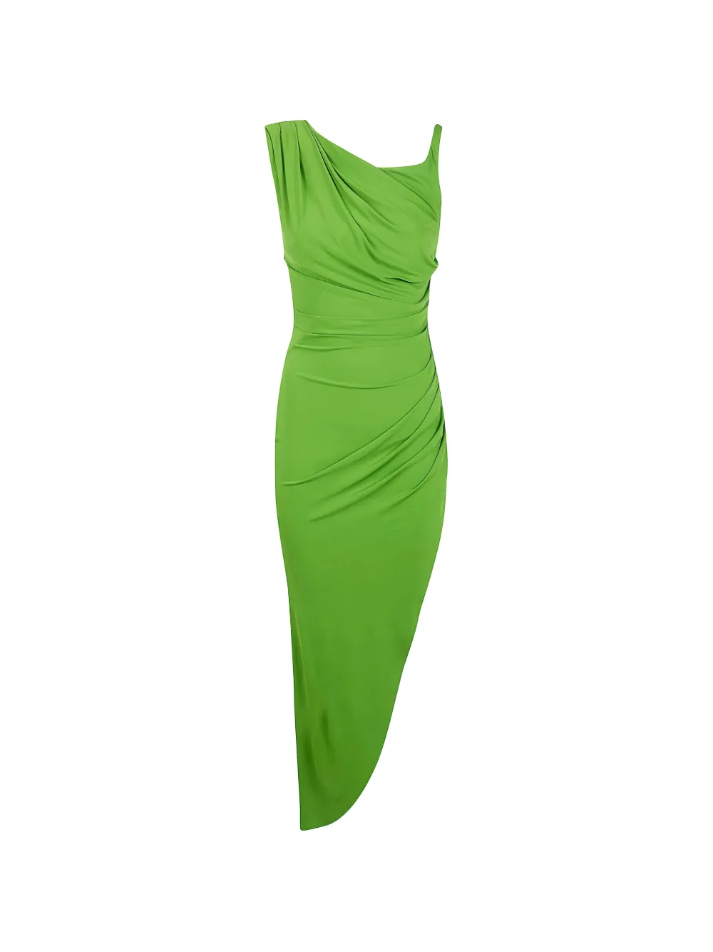 Elisabetta Franchi draped asymmetric dress - Verde