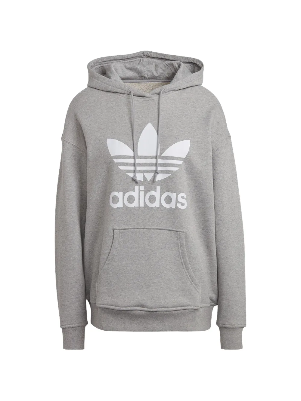 adidas Trefoil logo-print hoodie - Grigio