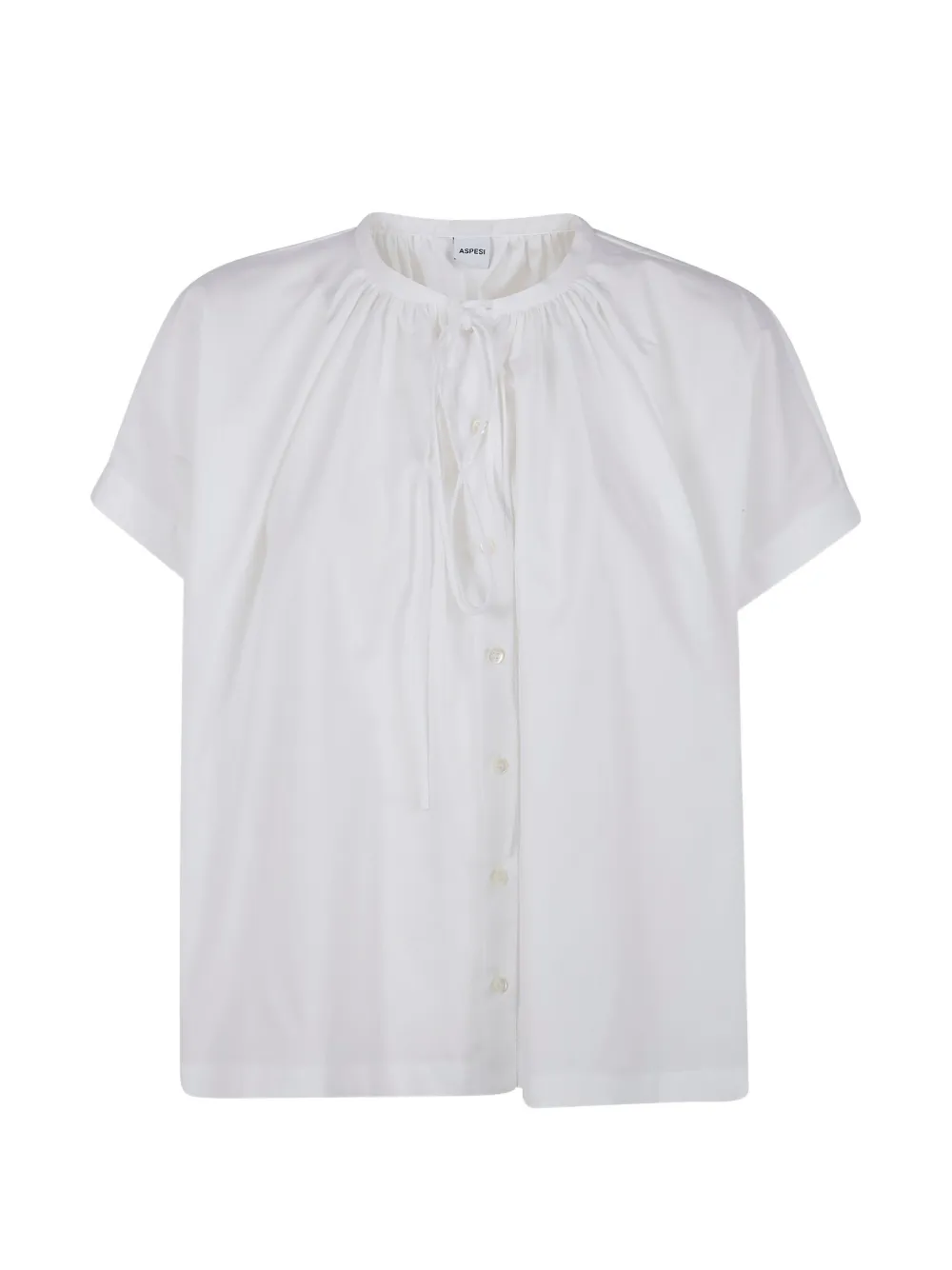 ASPESI tie-collar shirt - Bianco