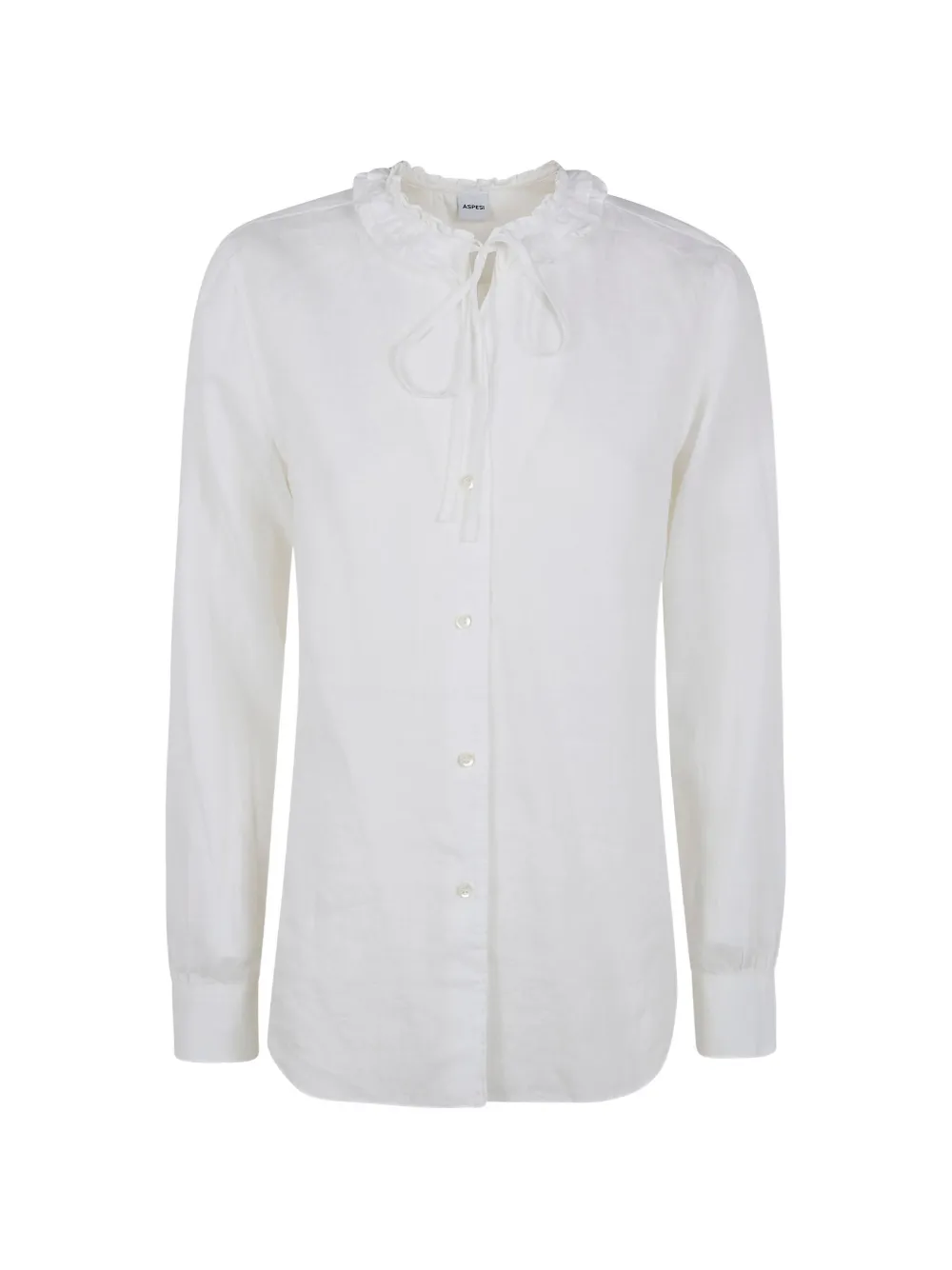 ASPESI ruffled-collar shirt - Bianco