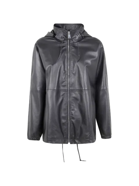 Liviana Conti Jerome hooded leather jacket