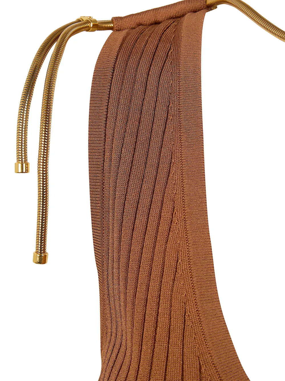 Elisabetta Franchi Jurk met V-hals Bruin