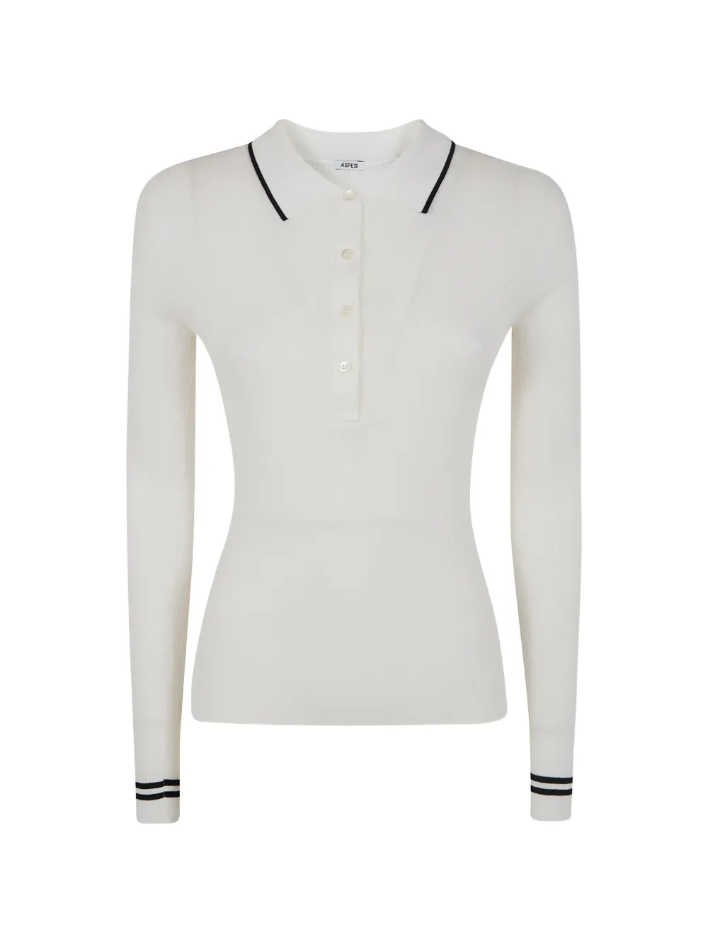 ASPESI ribbed polo shirt - Bianco