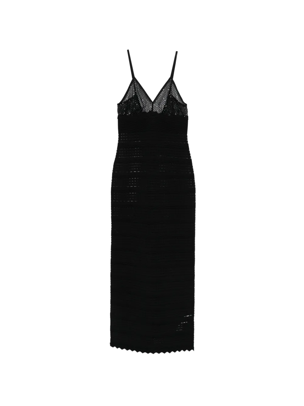 Genny sequin V-neck dress - Nero