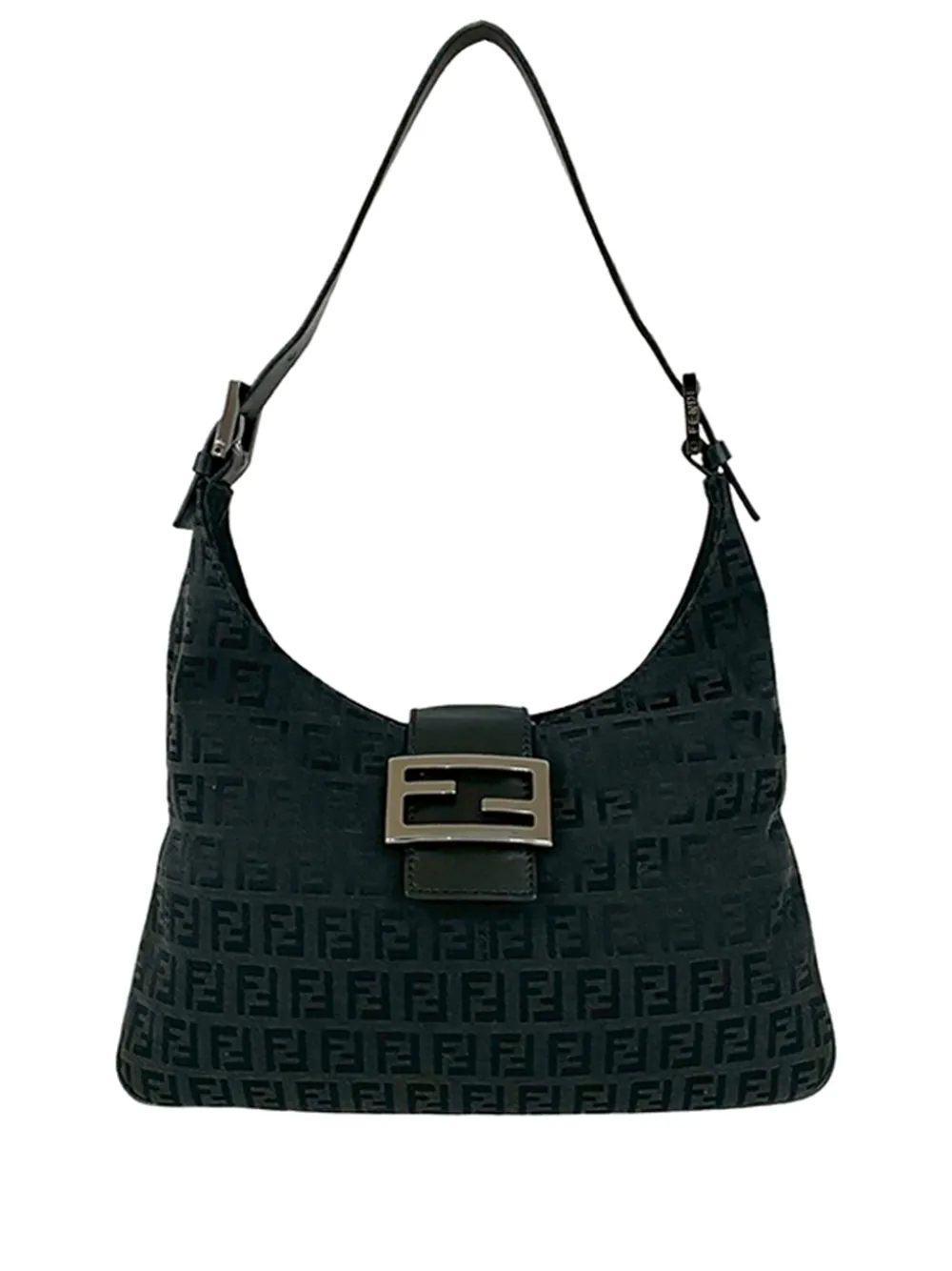 Fendi Pre-Owned Borsa a spalla in tela con motivo Zucchino 2000-2010 - Nero