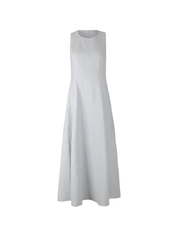 Eleventy Linen Maxi Dress in Grey