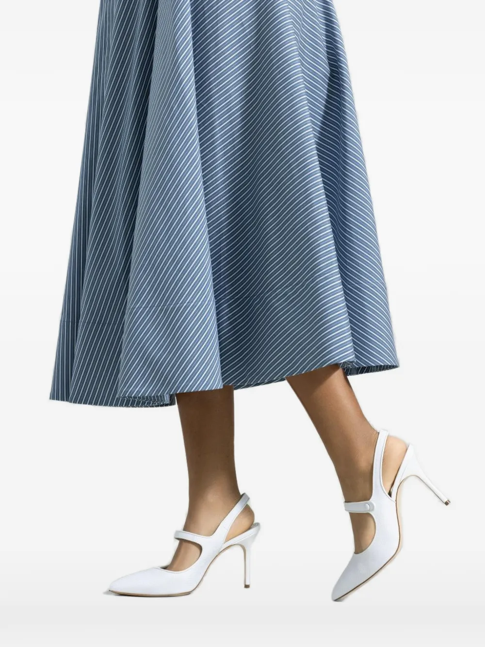 Manolo Blahnik Campari slingback pumps met bandje Wit