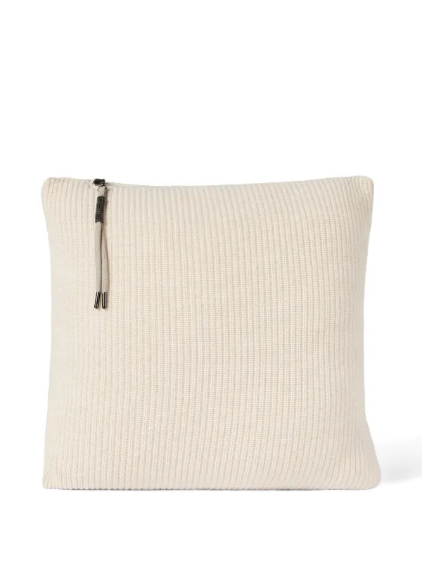Brunello Cucinelli カシミア イングリッシュリブニットクッション