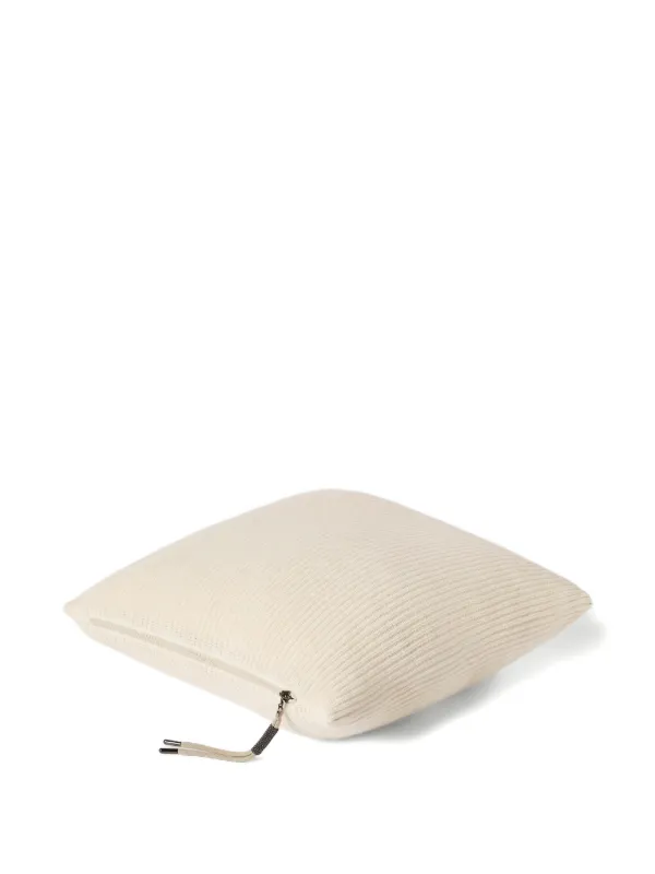 Brunello Cucinelli カシミア イングリッシュリブニットクッション