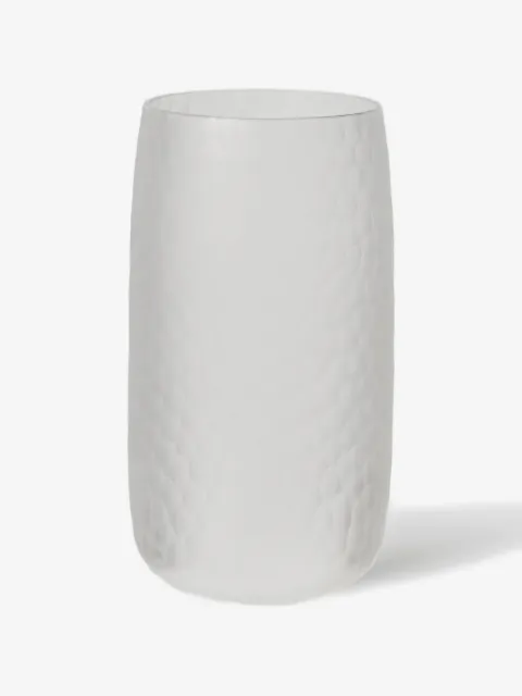 Brunello Cucinelli vase en verre de Murano martelé