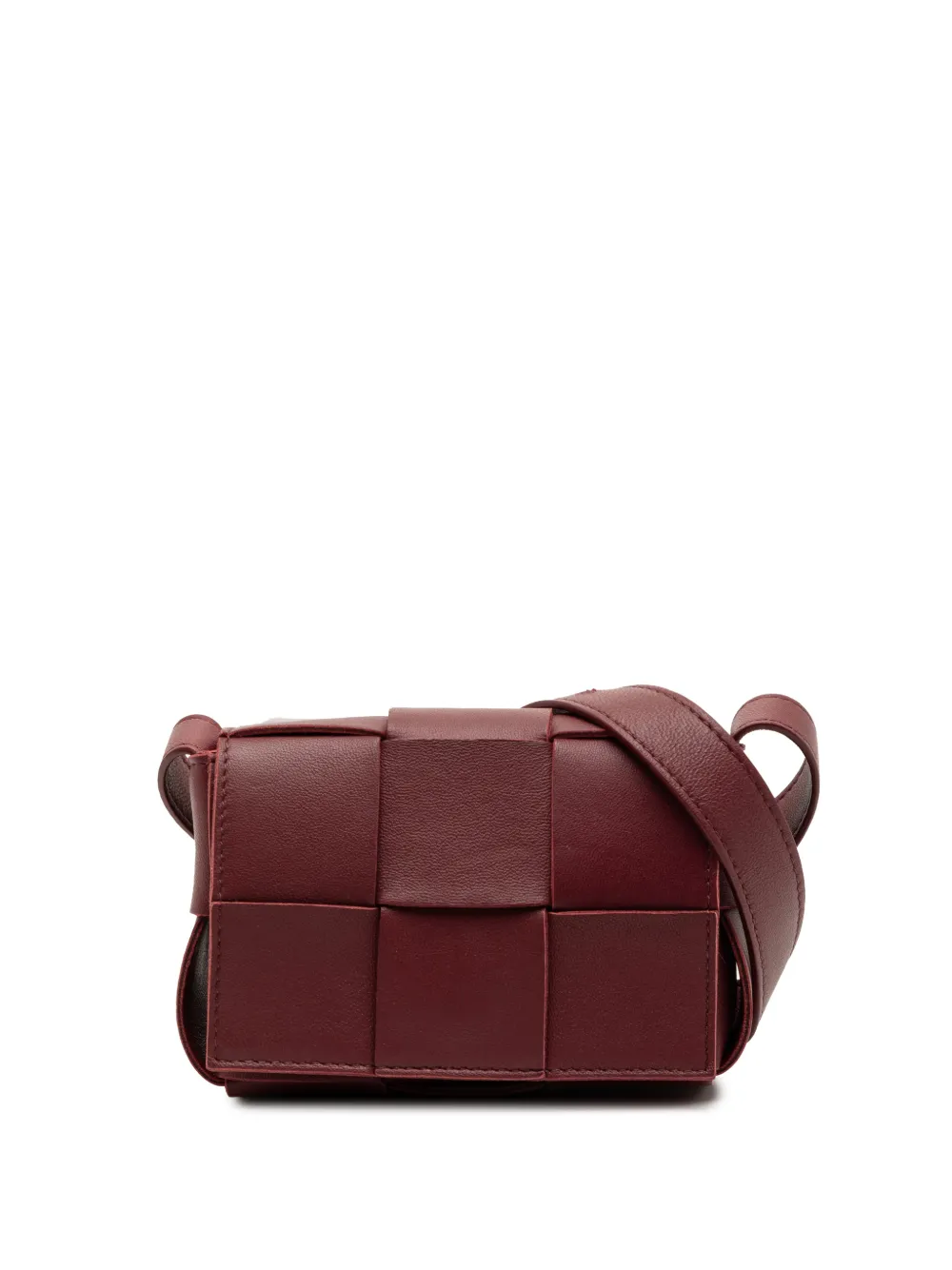 Bottega Veneta Pre-Owned 2021-2025 Candy Nappa Intrecciato Cassette crossbody bag - Rosso