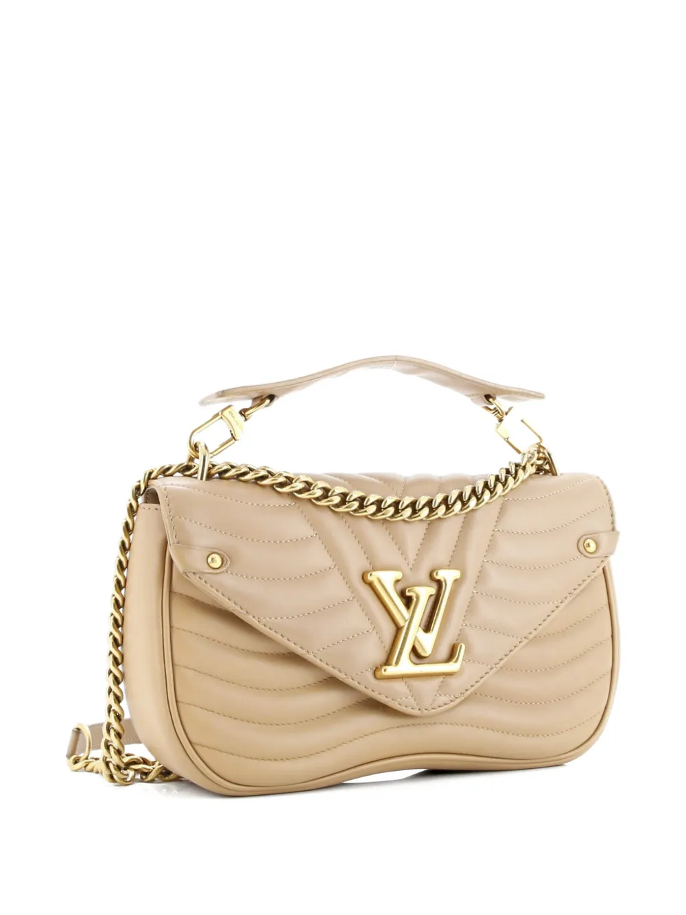 Louis Vuitton Pre-Owned Borsa a tracolla New Wave Chain MM in pelle trapuntata - Toni neutri
