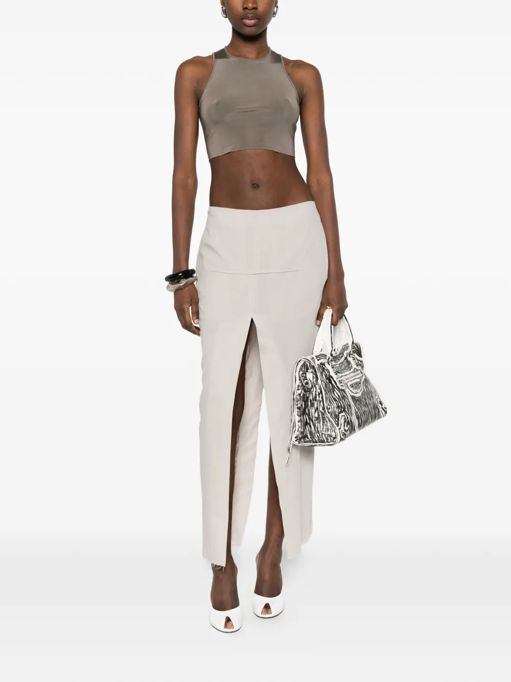 Rick Owens Cropped tanktop Grijs