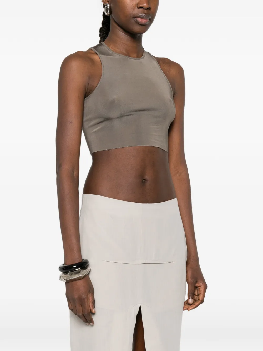 Rick Owens Cropped tanktop Grijs