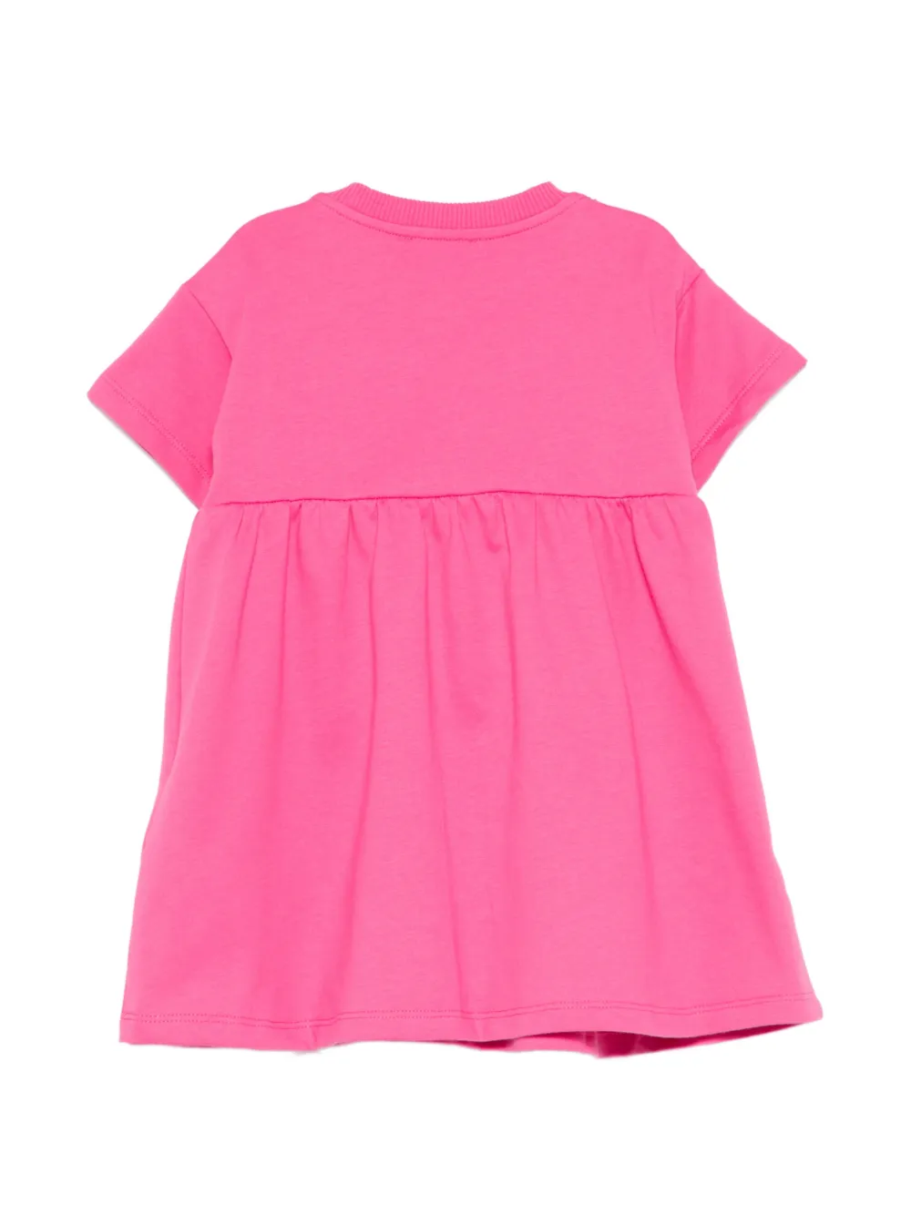 Moschino Kids Jurk met teddybeerprint en zak Roze