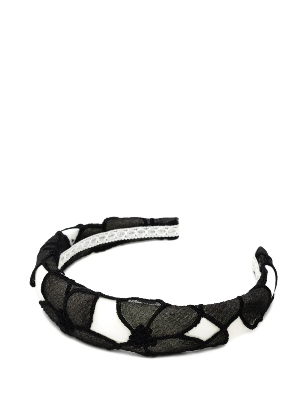 Mi Mi Sol two-tone floral headband - Schwarz