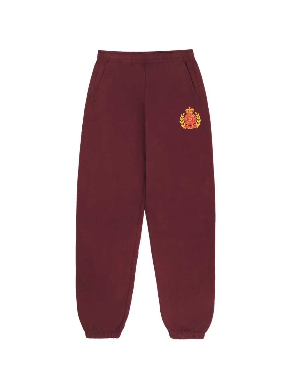 SPORTY & RICH KIDS patch logo trousers - Rosso