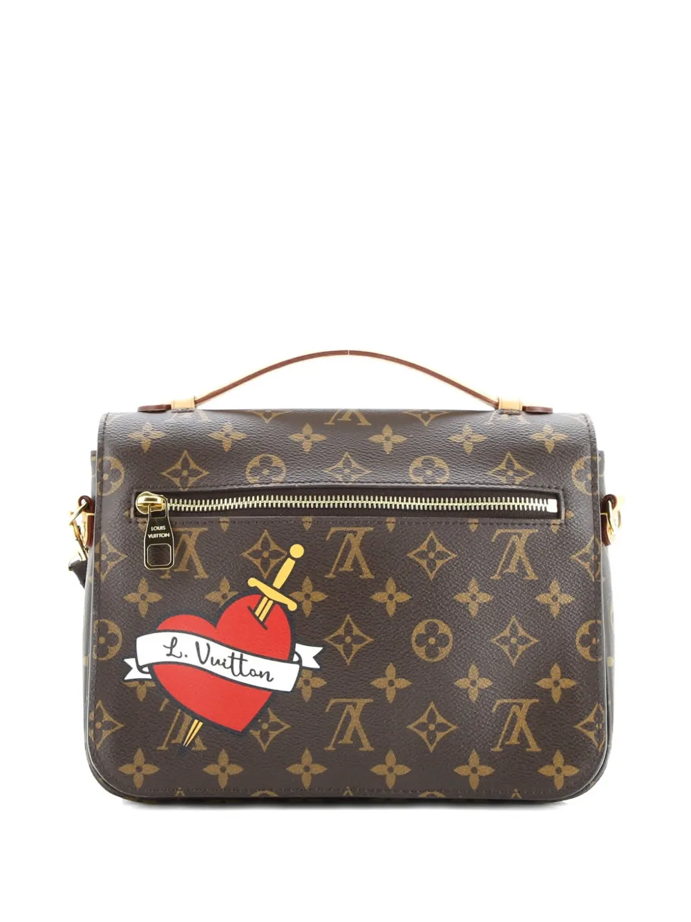  Louis Vuitton Pre-owned Pochette Metis Limited Edition Patches Monogram Canvas Crossbody Bag - Brown 