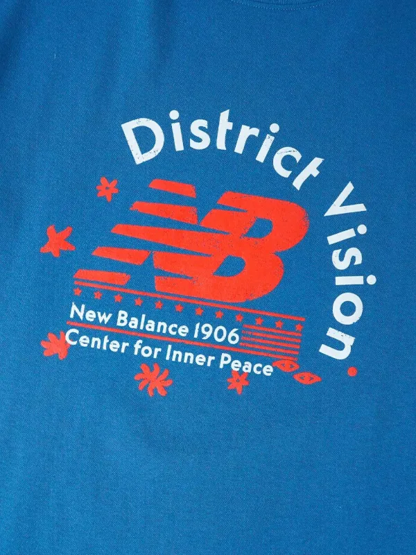 District Vision x New Balance logo-print T-shirt | Blue | FARFETCH