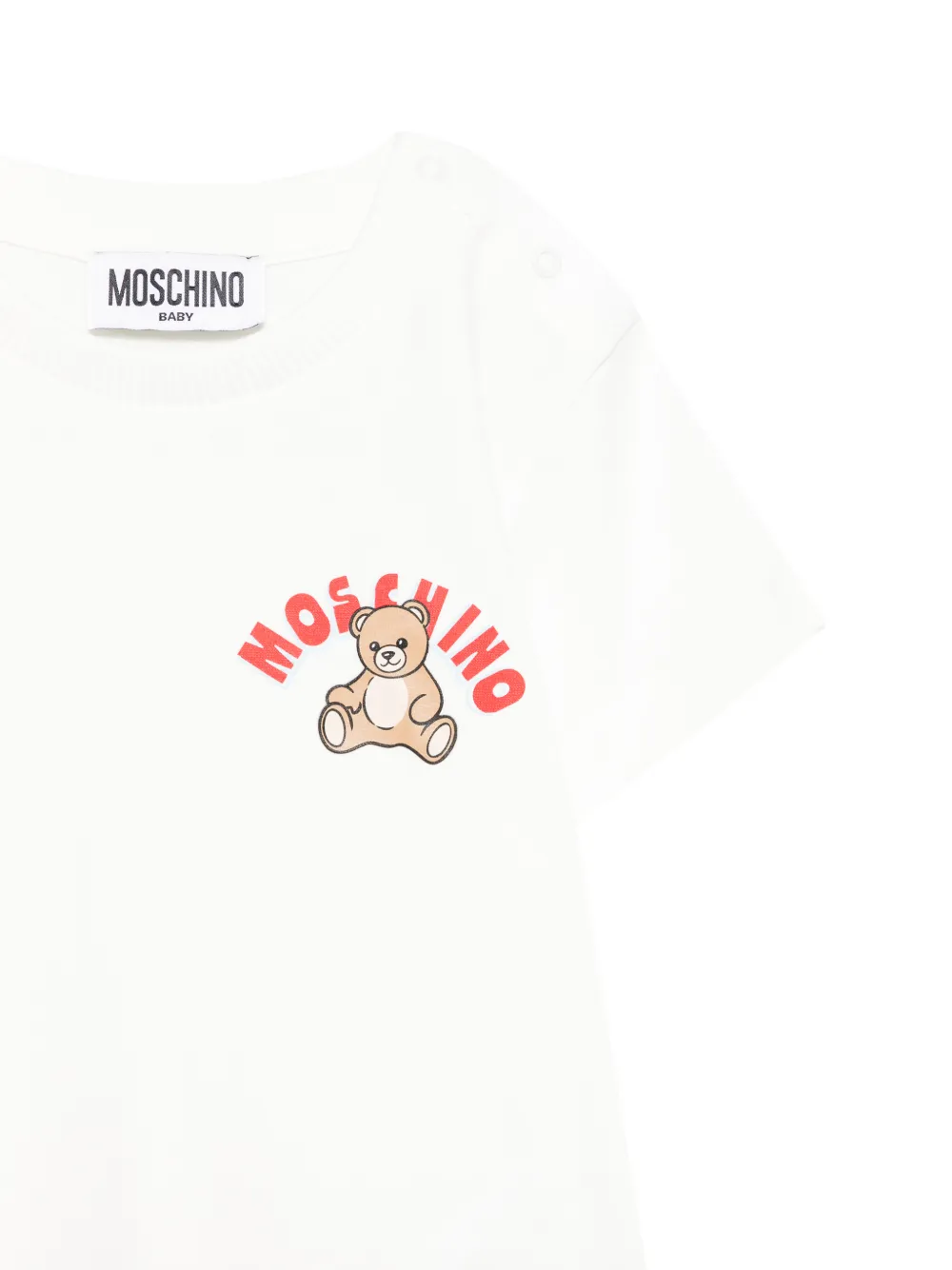 Moschino Kids T-shirt met grafische teddyprint Wit