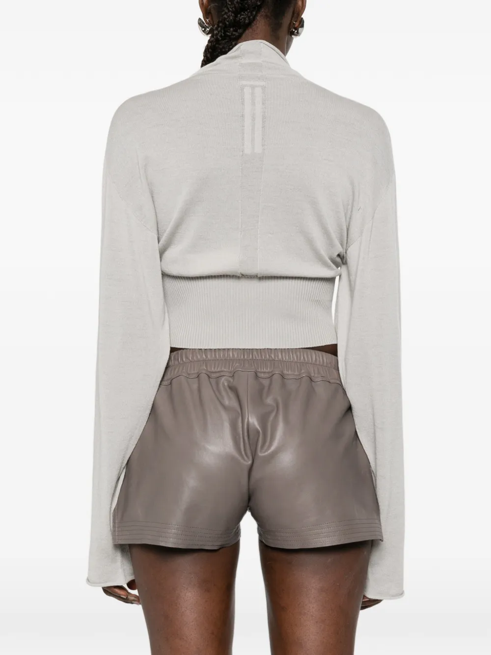 Rick Owens Con cropped trui met opstaande hals Grijs