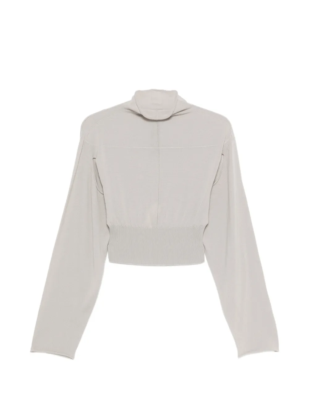 Rick Owens Con mock-neck cropped sweater - Grigio