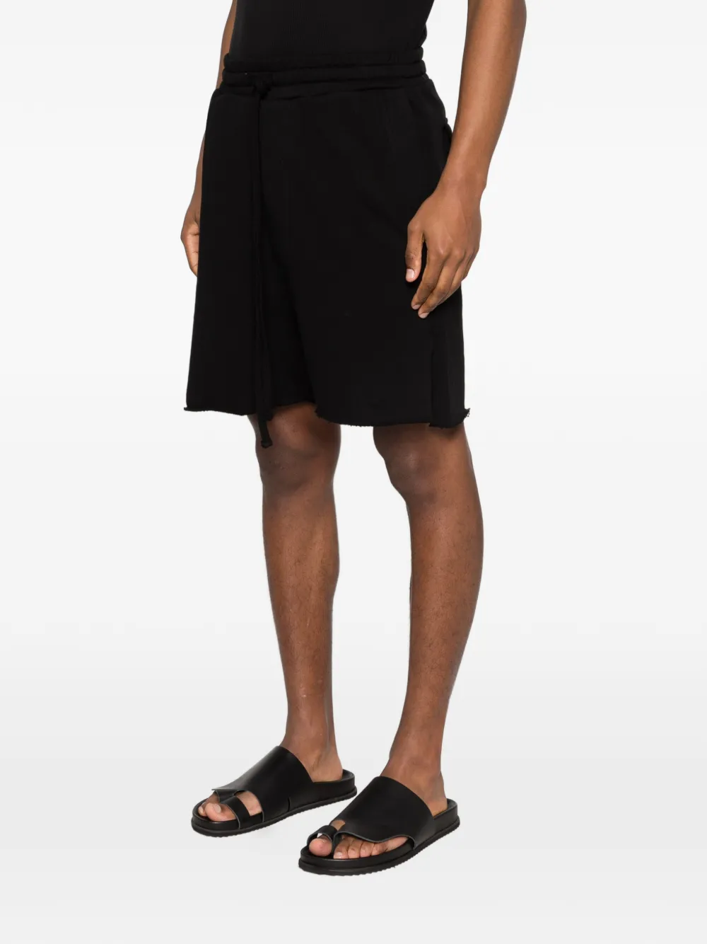 Drawstring Frayed Shorts