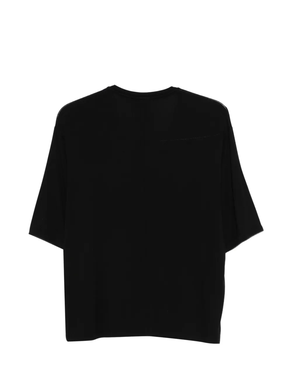 Thom Krom T-shirt met V-hals Zwart