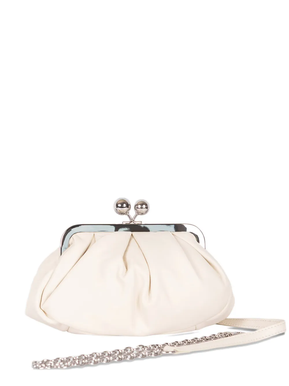 Weekend Max Mara Small Pasticcino ruched chain clutch bag - Toni neutri
