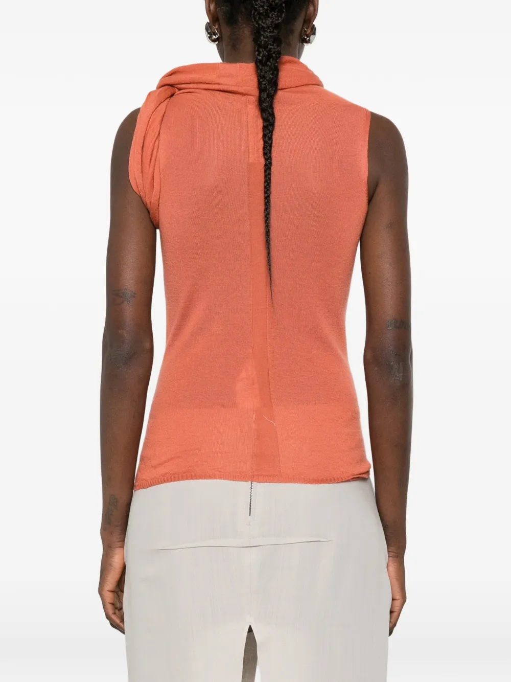 Rick Owens Gedraaide top Oranje
