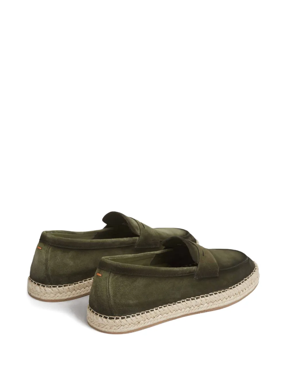 Santoni Suède espadrilles Groen