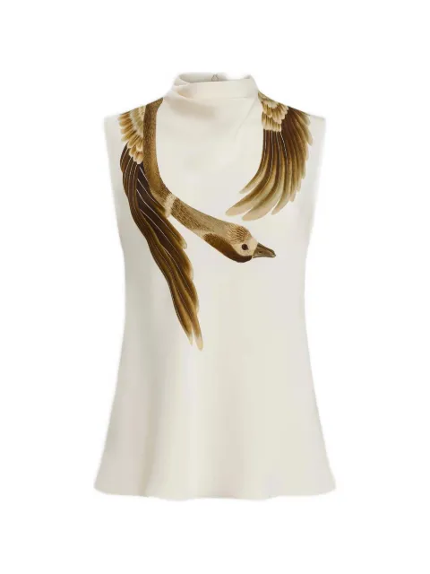 Altuzarra Arlie draped goose print blouse
