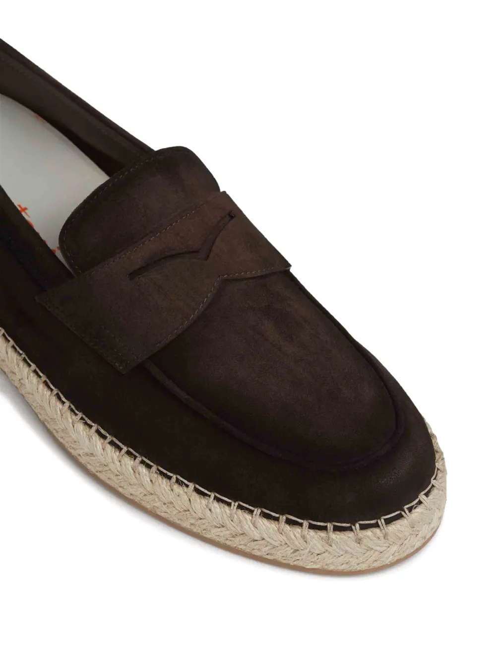 Santoni Leren loafers Bruin