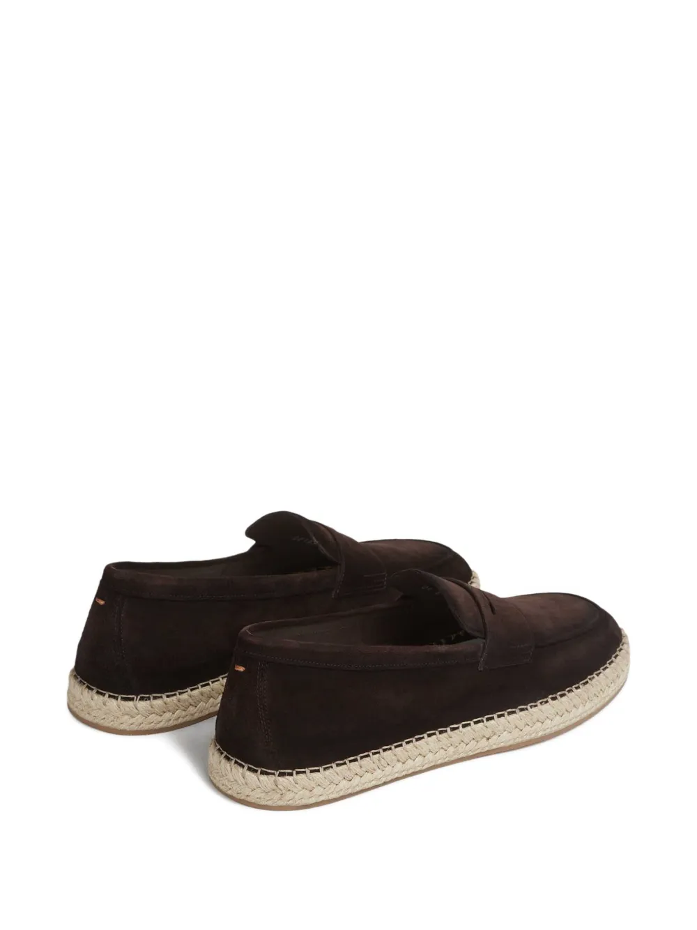 Santoni Leren loafers Bruin